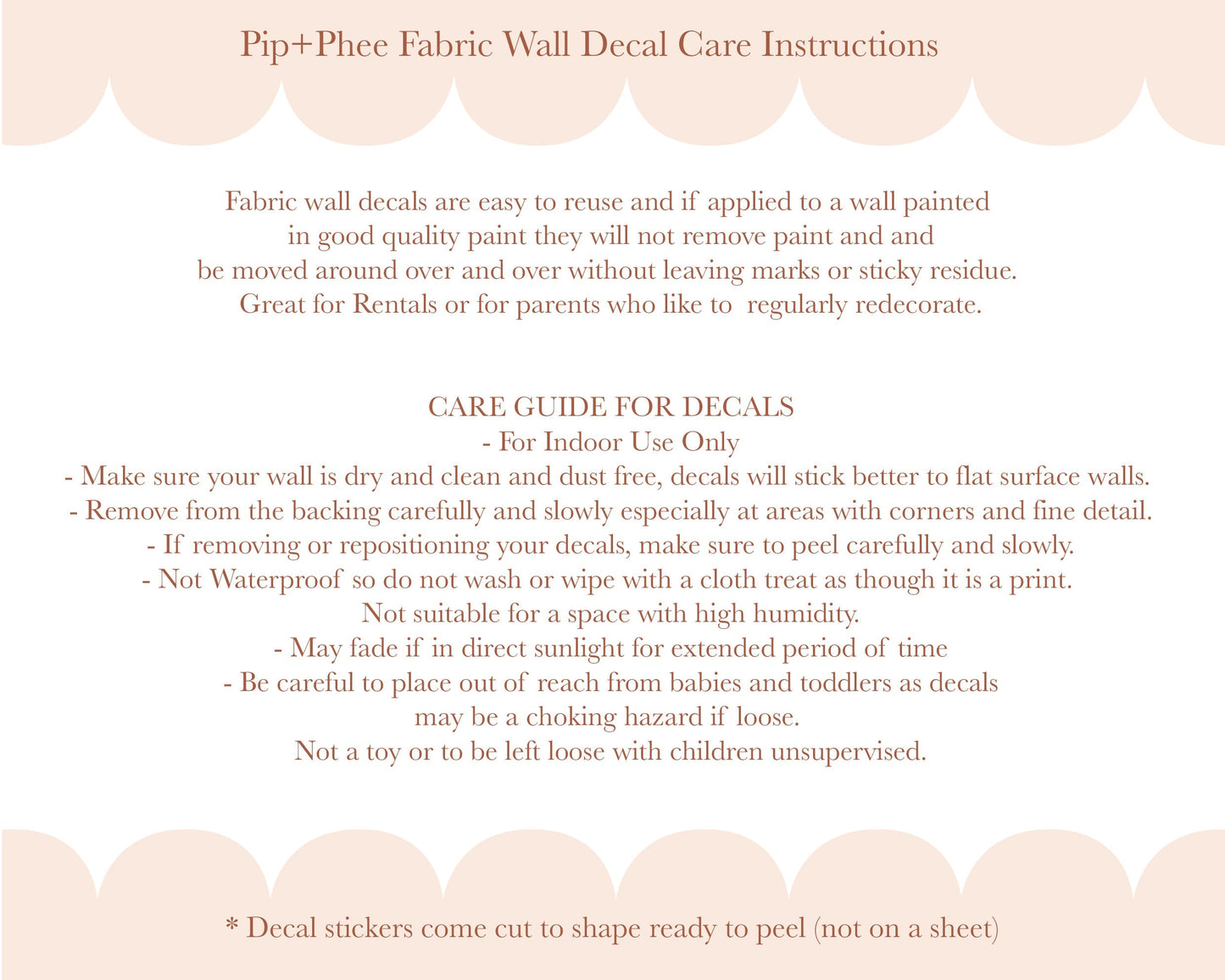 Pip+Phee Daisy Fabric Wall Decals - Large Size - White with Pink Spot