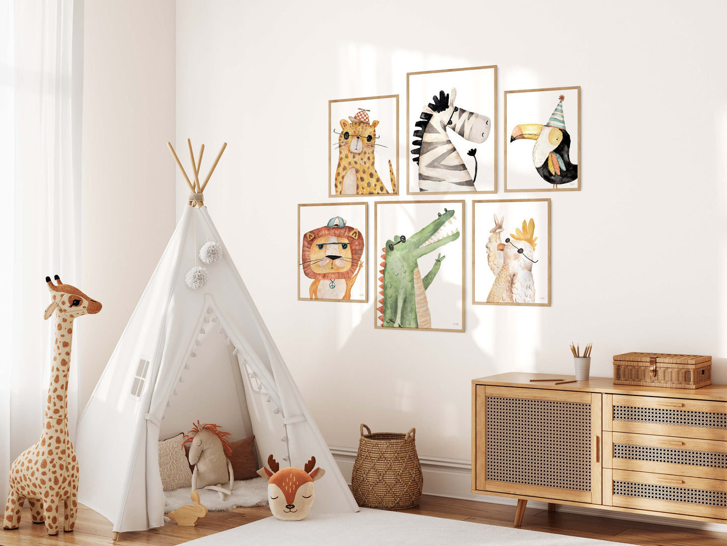 Pip+Phee Safari Bunch - Jungle Cockatoo Art Print