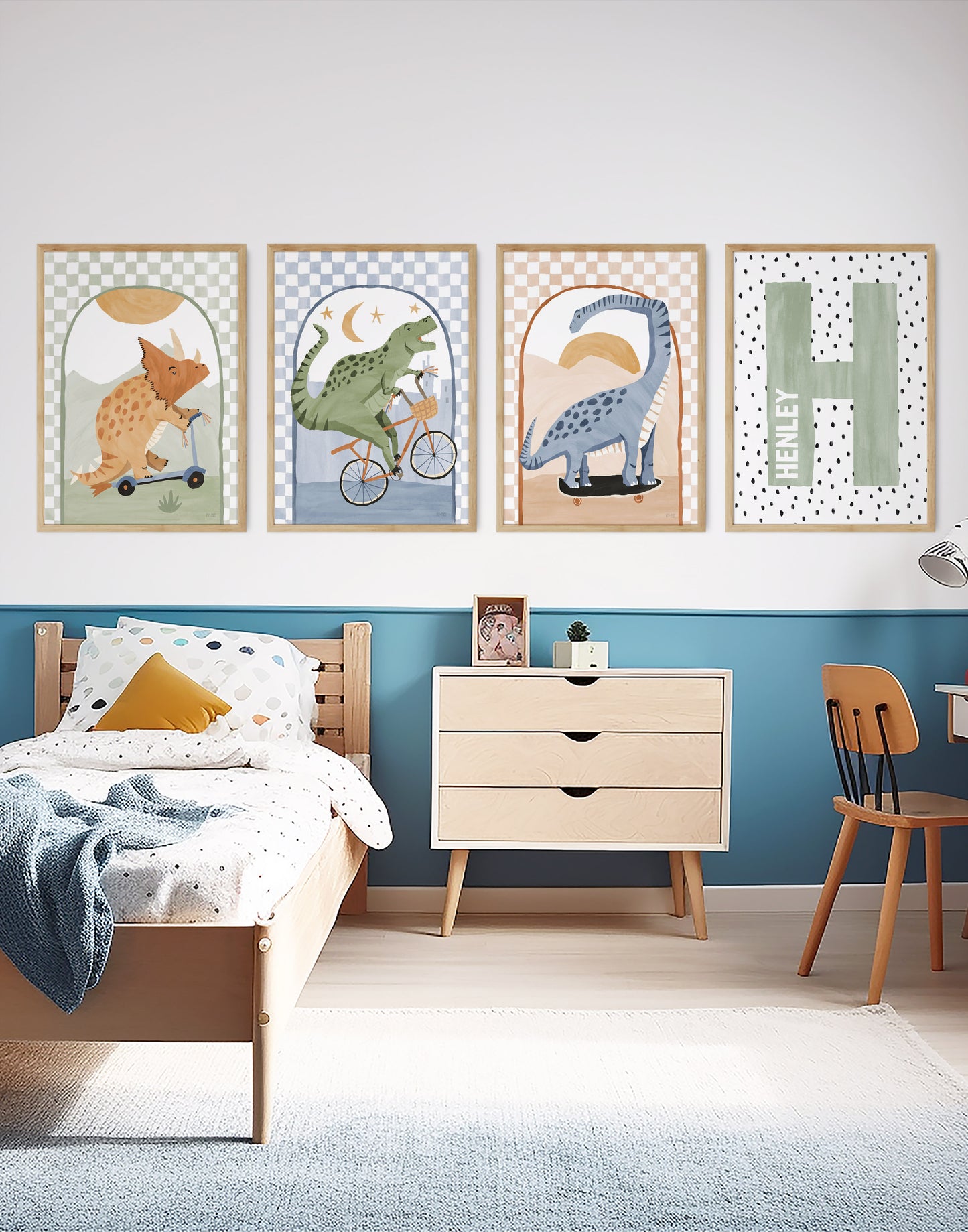 Pip+Phee Dino Riders Brontosaurus Arch Art Print