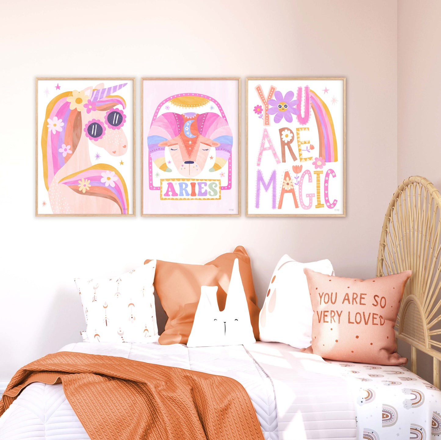 Pip+Phee Horoscope Zodiac Art Print - Aries - Bright