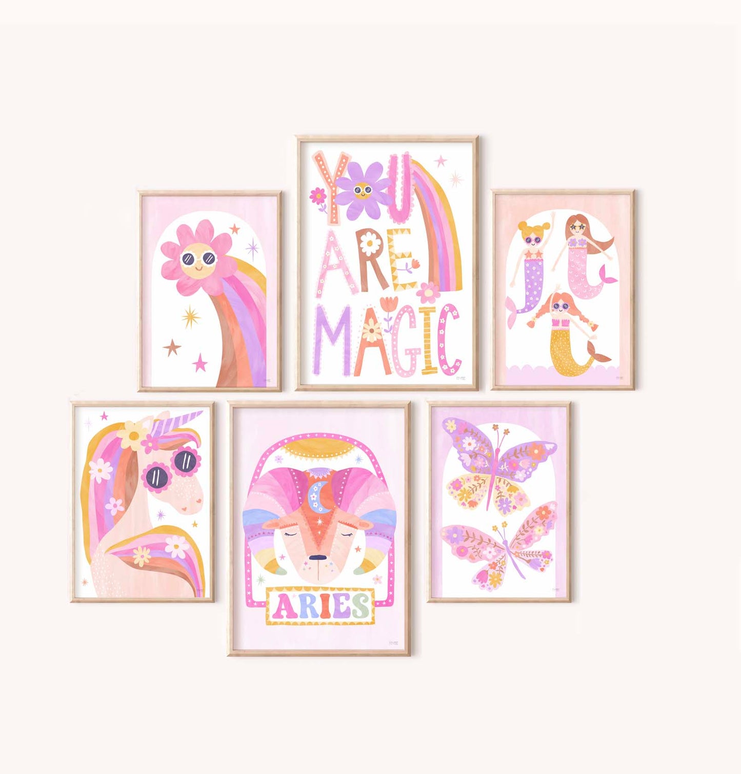 Pip+Phee Horoscope Zodiac Art Print - Aries - Bright
