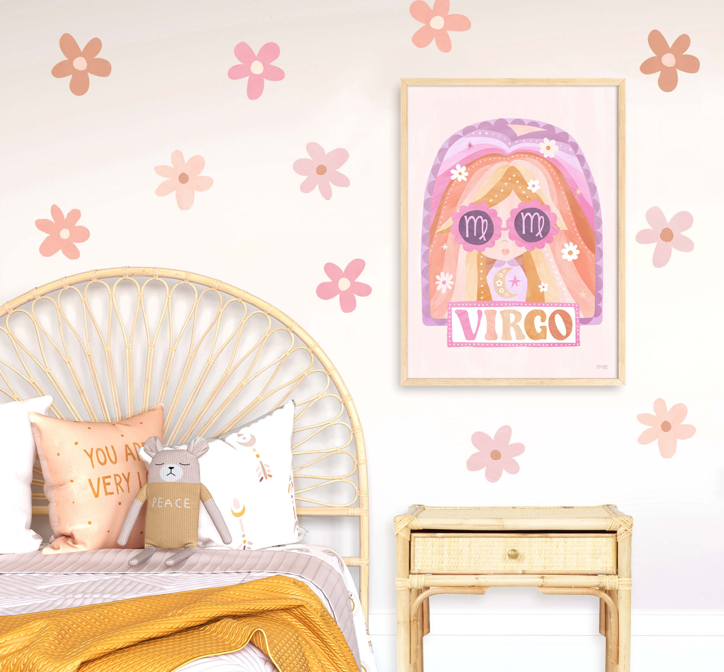 Pip+Phee Horoscope Zodiac Art Print - Virgo - Pastel