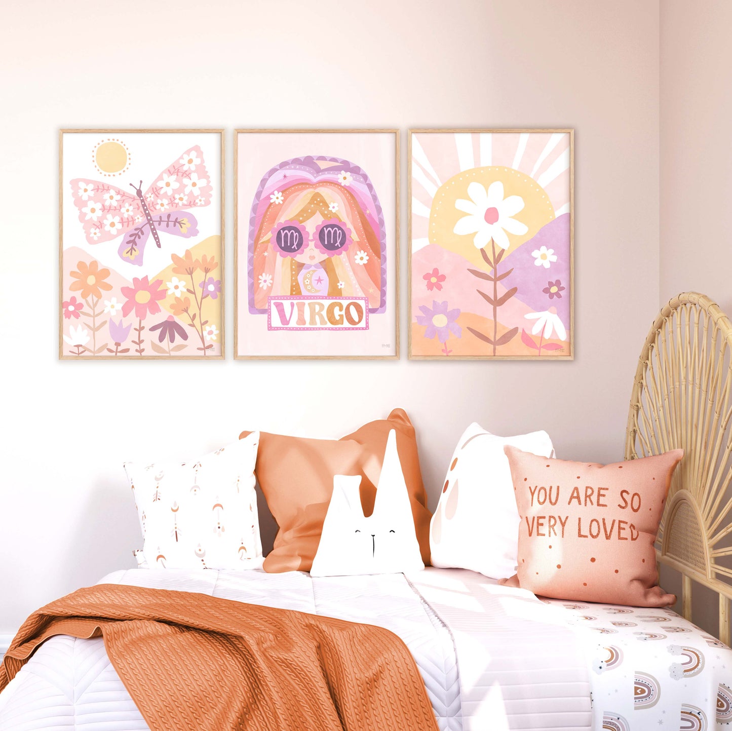 Pip+Phee Horoscope Zodiac Art Print - Virgo - Pastel