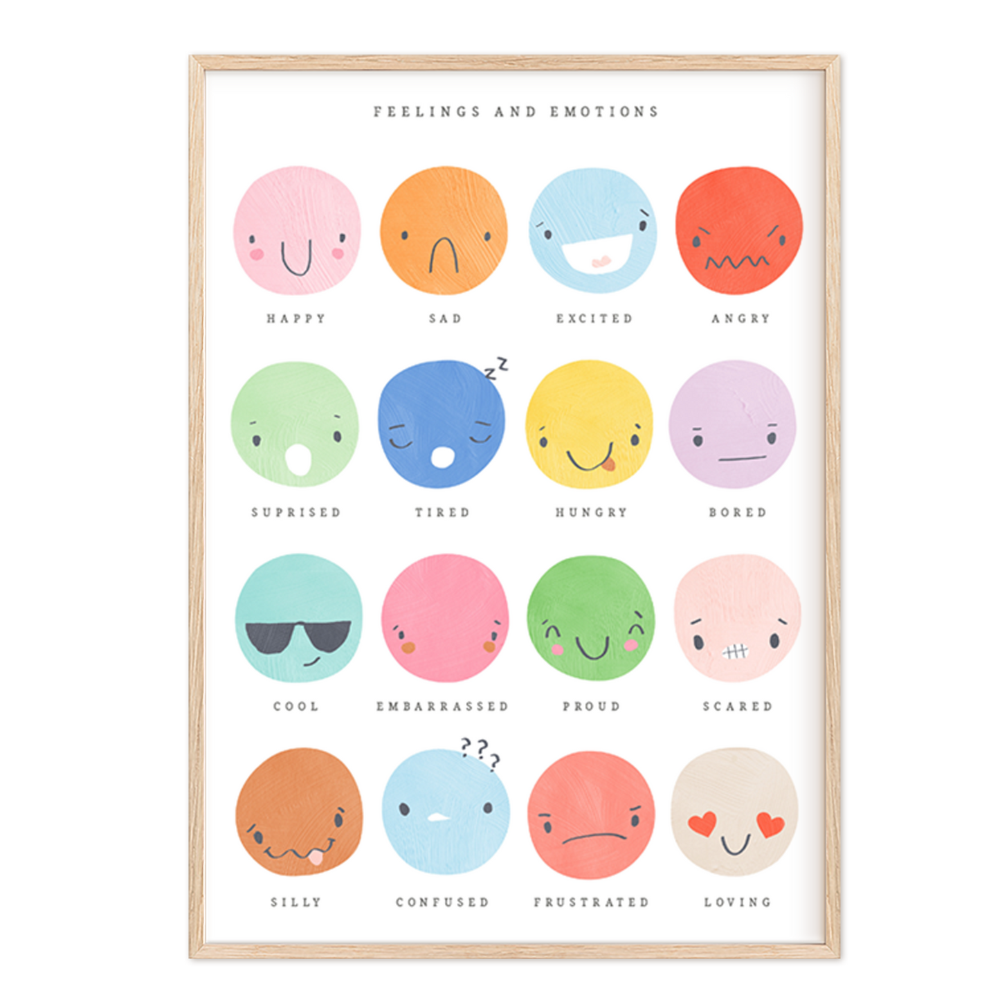 Pip+Phee Clever Cookie Emotions Art Print - Bright