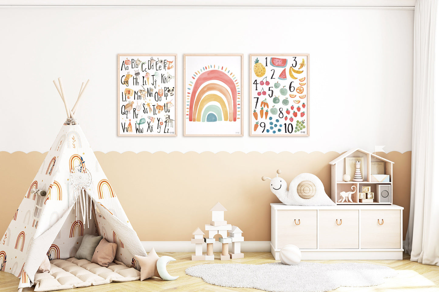 Pip+Phee Watercolour Picture Alphabet Art Print