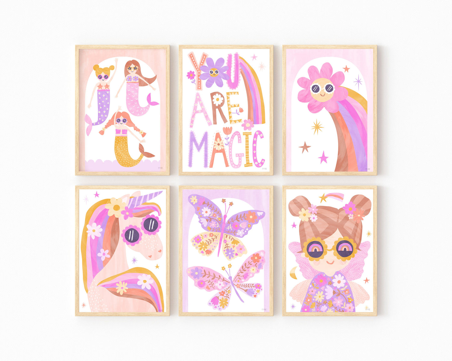 Pip+Phee Daisy Magic Rainbow Art Print