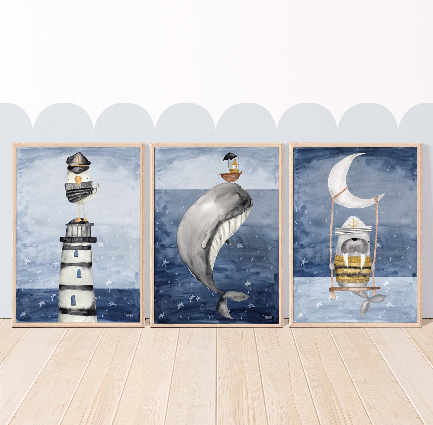 Pip+Phee Nautical Adventures Whale Art Print