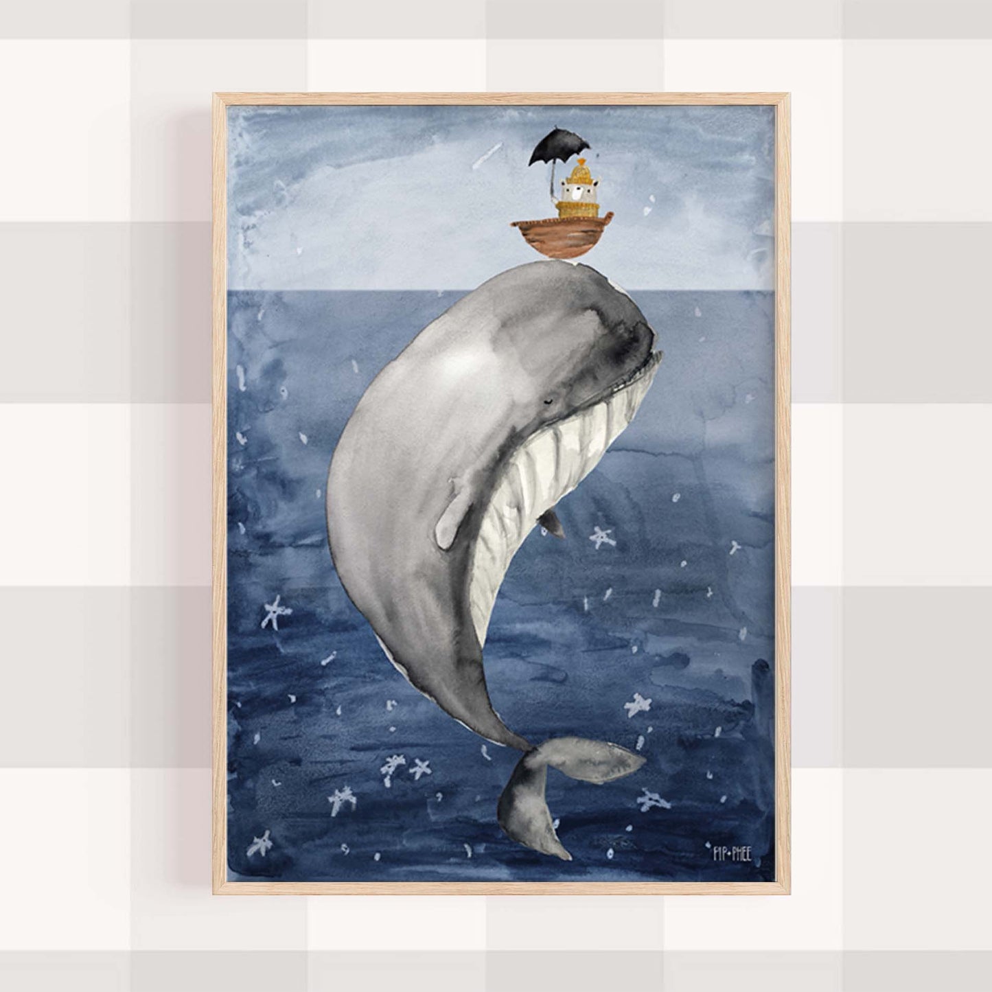 Pip+Phee Nautical Adventures Whale Art Print
