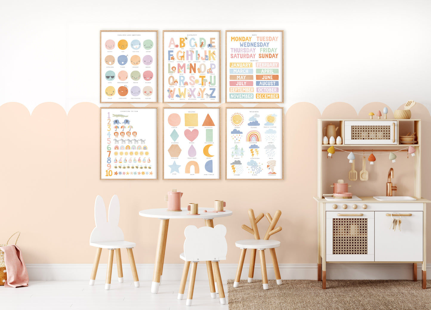 Pip+Phee Clever Cookie Alphabet Art Print - Dusty Pastel