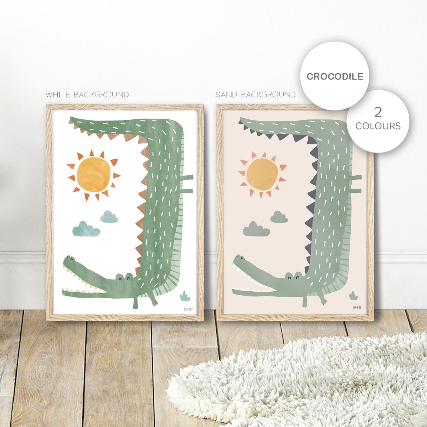 Pip+Phee Jungle Club Crocodile Art Print