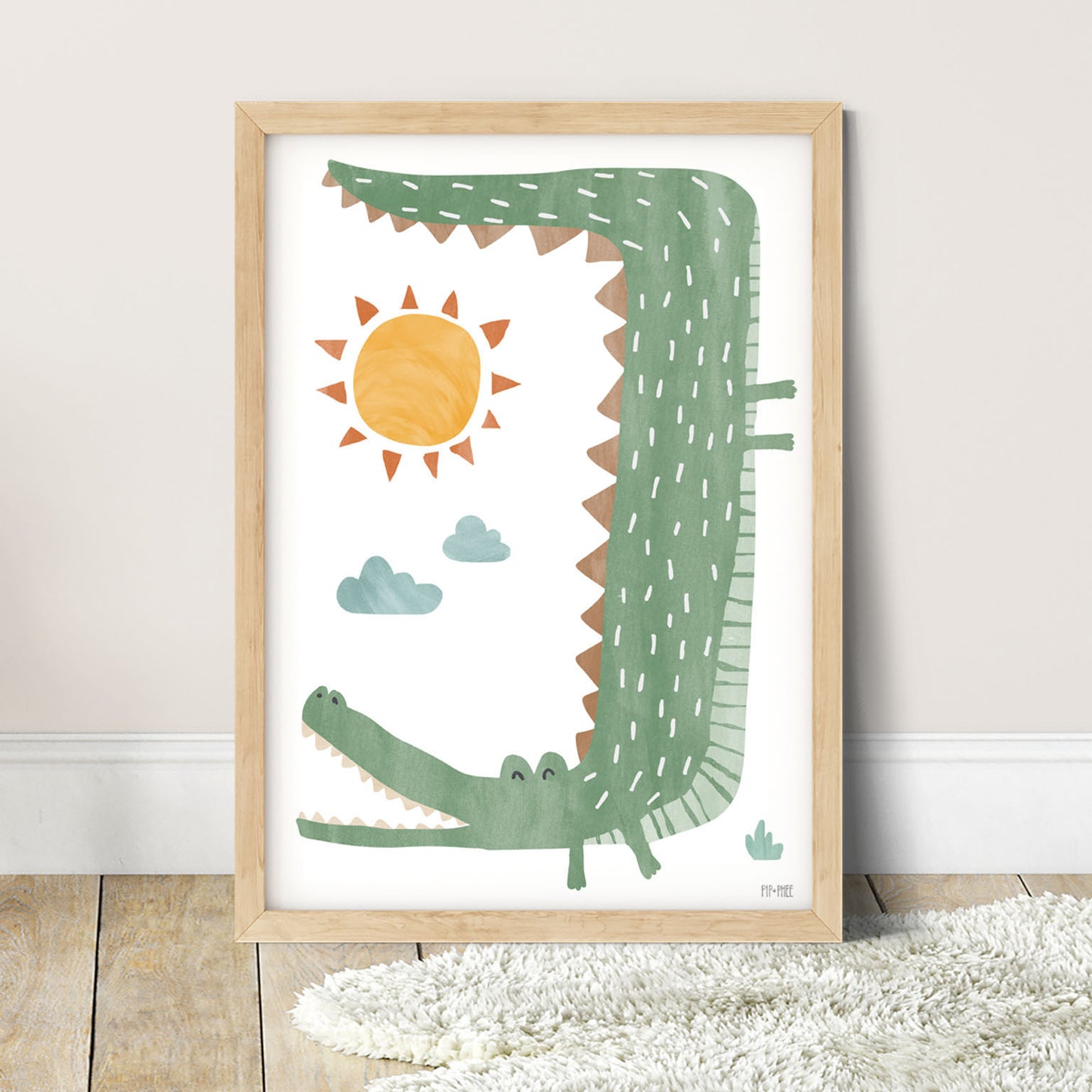 Pip+Phee Jungle Club Crocodile Art Print