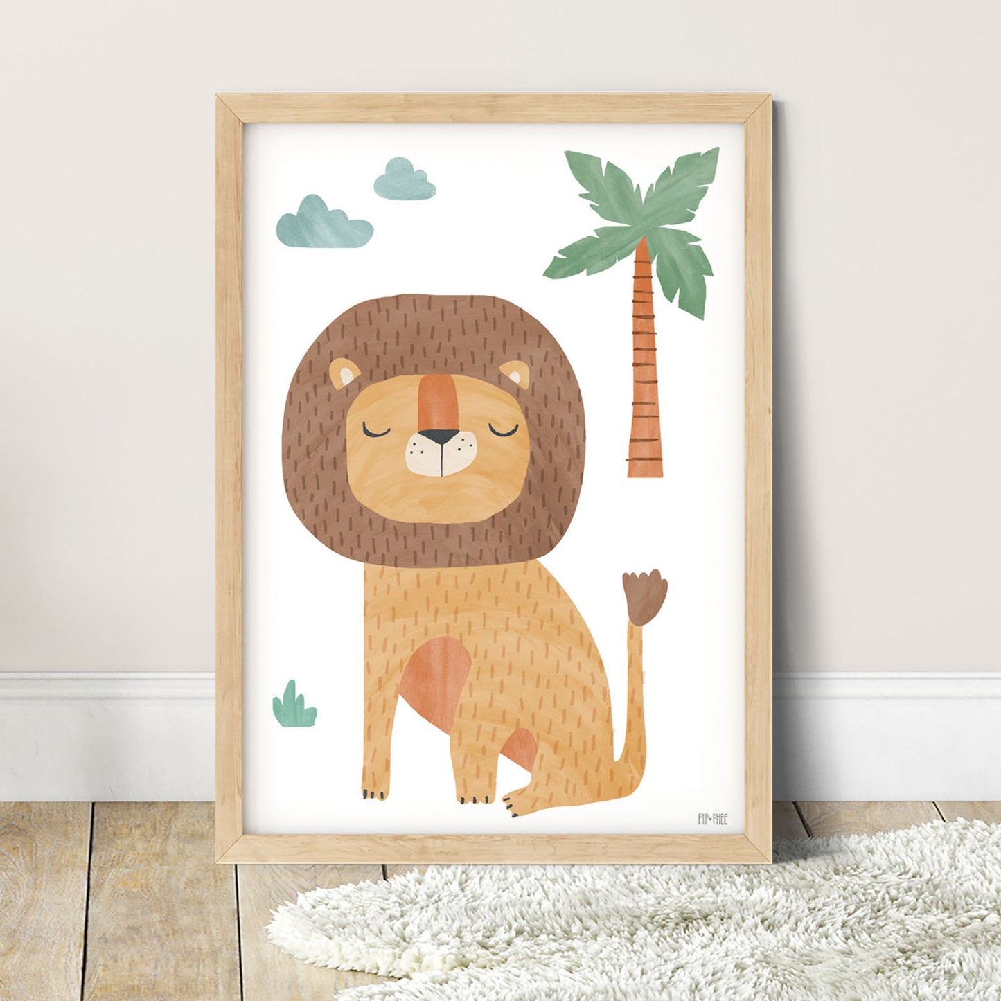 Pip+Phee Jungle Club Lion Art Print