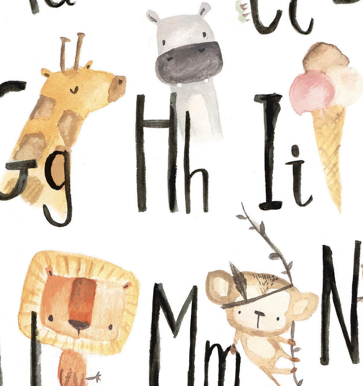 Pip+Phee Watercolour Picture Alphabet Art Print