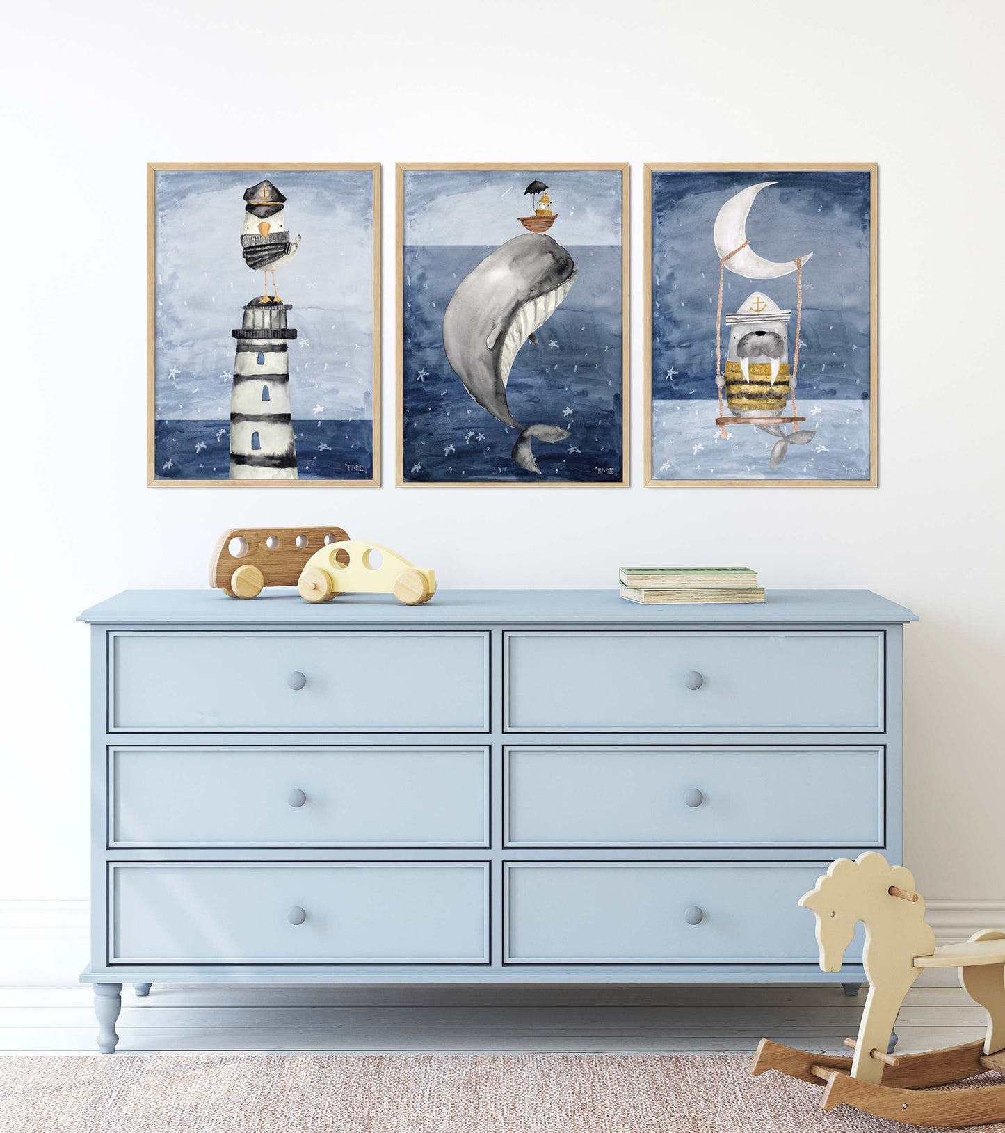 Pip+Phee Nautical Adventures Whale Art Print