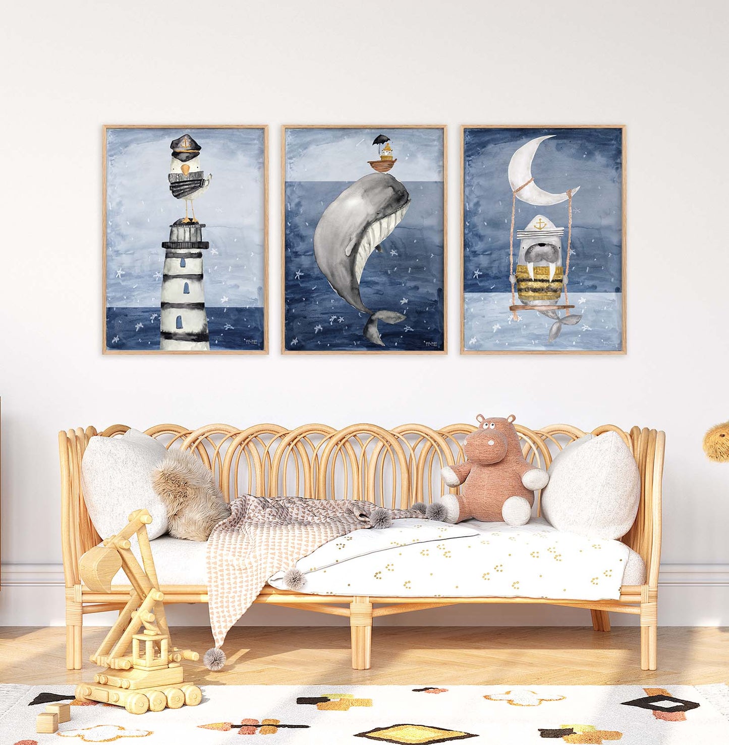 Pip+Phee Nautical Adventures Whale Art Print