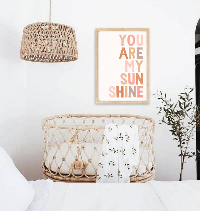 Pip+Phee You Are My Sunshine Art Print - Dusty Rose