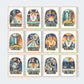 Pip+Phee Horoscope Zodiac Art Print - Sagittarius - Blue/Rust