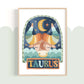 Pip+Phee Horoscope Zodiac Art Print - Taurus - Blue/Rust