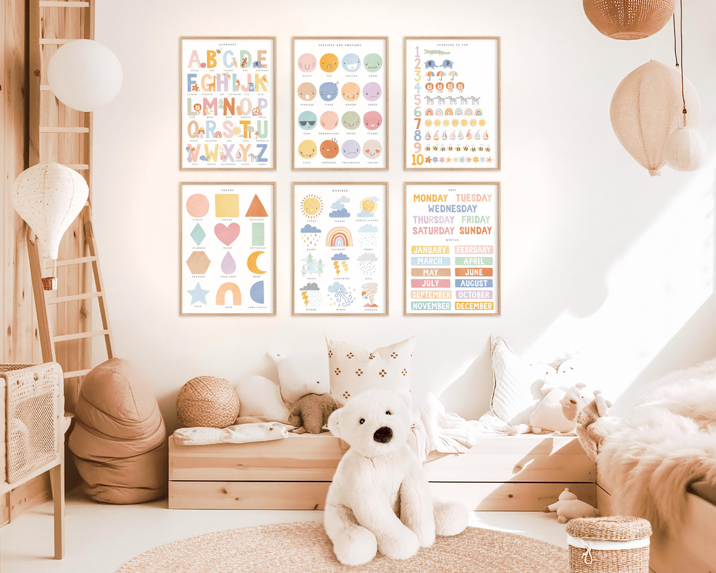 Pip+Phee Clever Cookie Count to 10 Art Print - Dusty Pastel