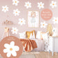 Pip+Phee Daisy Fabric Wall Decals - Large Size - White with Ochre Spot