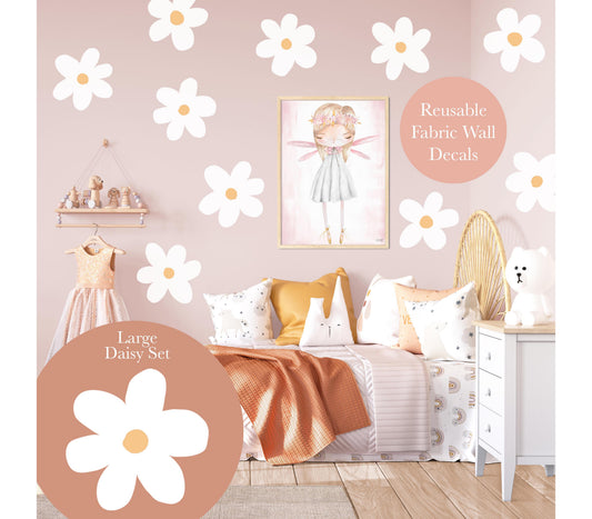 1 Large White Daisy decal sample