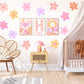 Pip+Phee Daisy Fabric Wall Decals - Large Size - Bright Colours