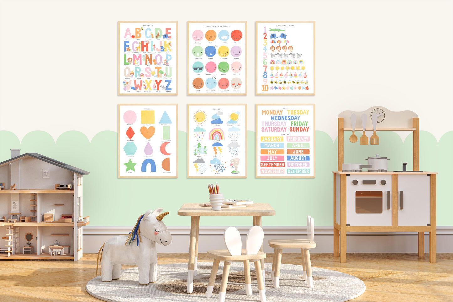 Pip+Phee Clever Cookie Alphabet Art Print - Bright