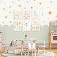 Pip+Phee Spot Fabric Wall Decals - Reusable - Dusty Rainbow colours