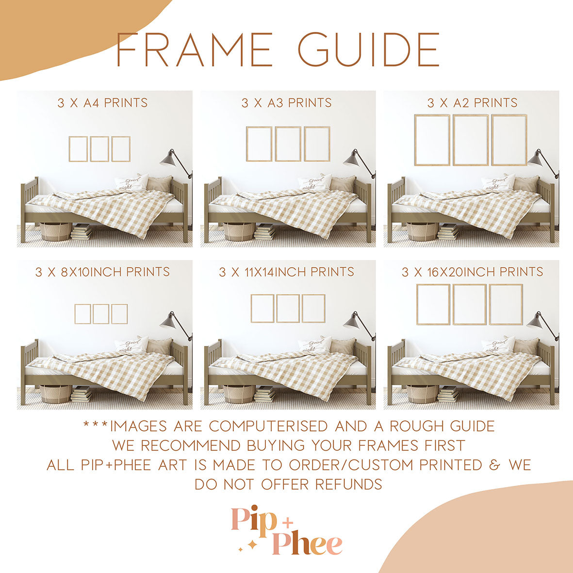 Pip+Phee Personalised Daisy Name Art Print - Bright