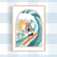 Pip+Phee Going Coconuts Koala Surf Art Print