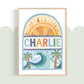 Pip+Phee Going Coconuts Personalised Name Art Print