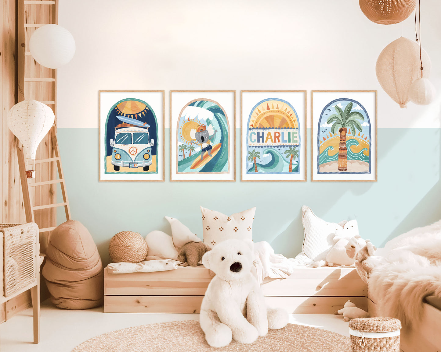 Pip+Phee Going Coconuts Palm Tree Art Print
