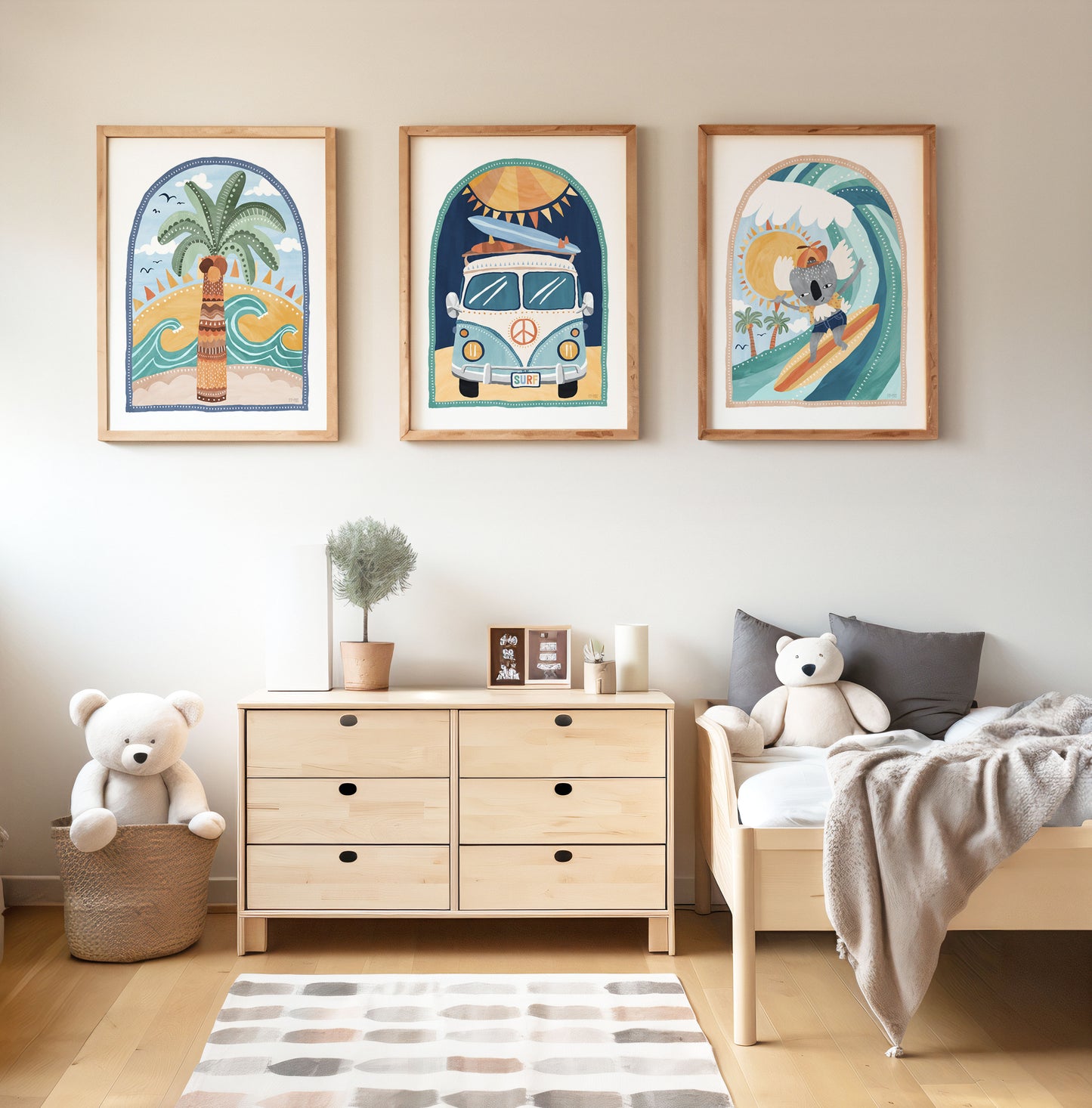 Pip+Phee Going Coconuts Palm Tree Art Print