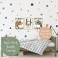 Pip+Phee Spot Fabric Wall Decals - Reusable - Jurassic Colours