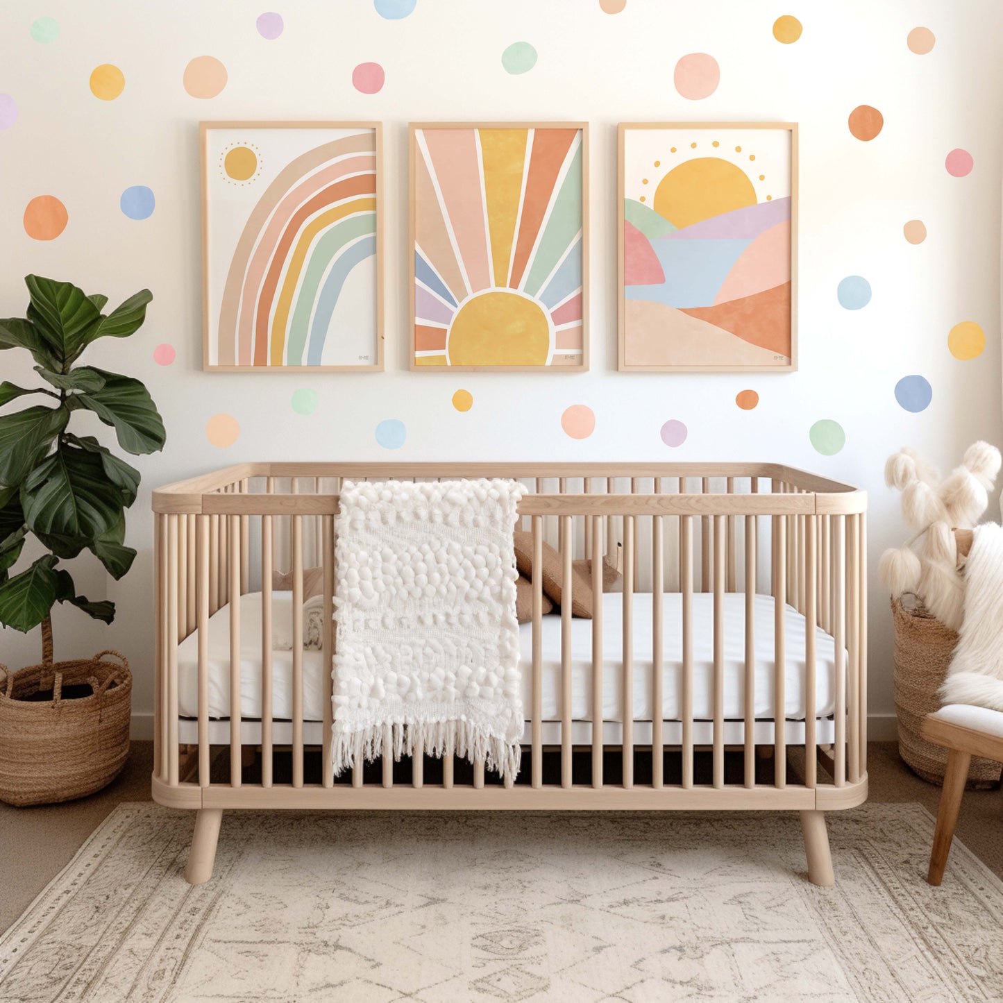Pip+Phee Sunny Days Rainbow Art Print - Dusty Rainbow
