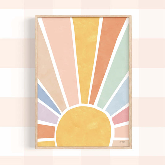 Pip+Phee Sunny Days Sunset Art Print - Dusty Rainbow