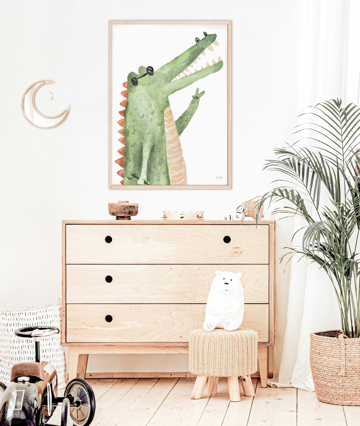 Pip+Phee Safari Bunch - Jungle Crocodile Art Print