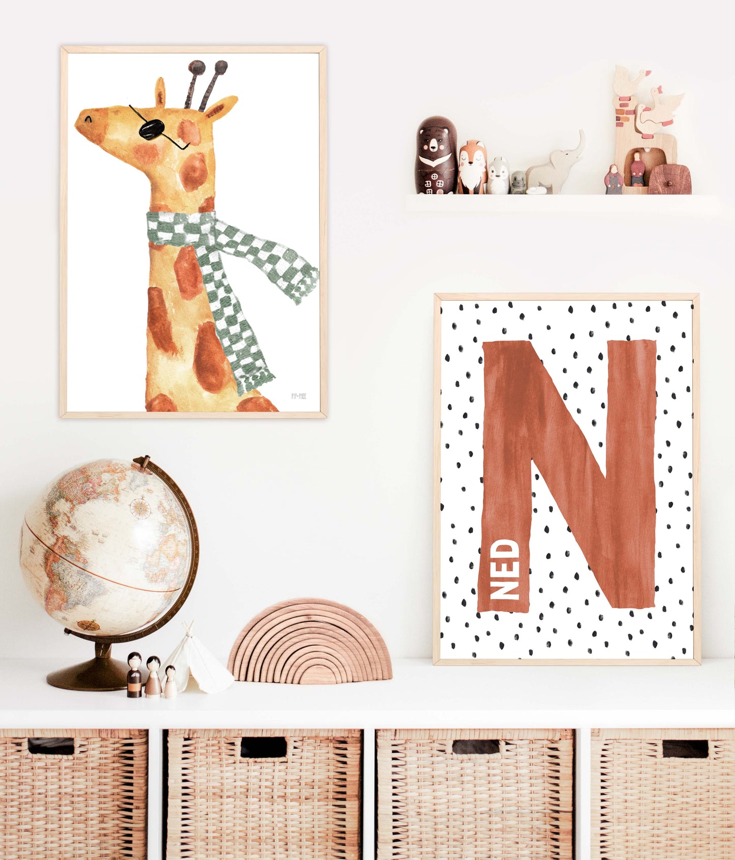 Pip+Phee Safari Bunch - Jungle Giraffe Art Print
