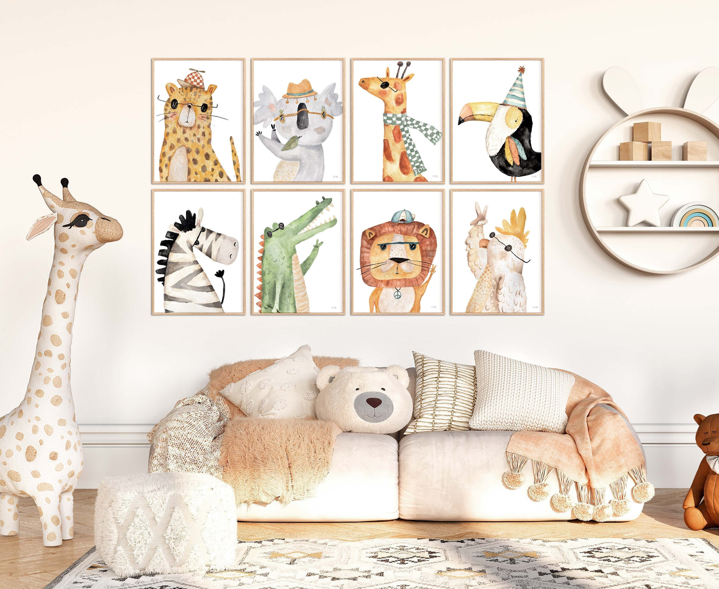 Pip+Phee Safari Bunch - Jungle Zebra Art Print