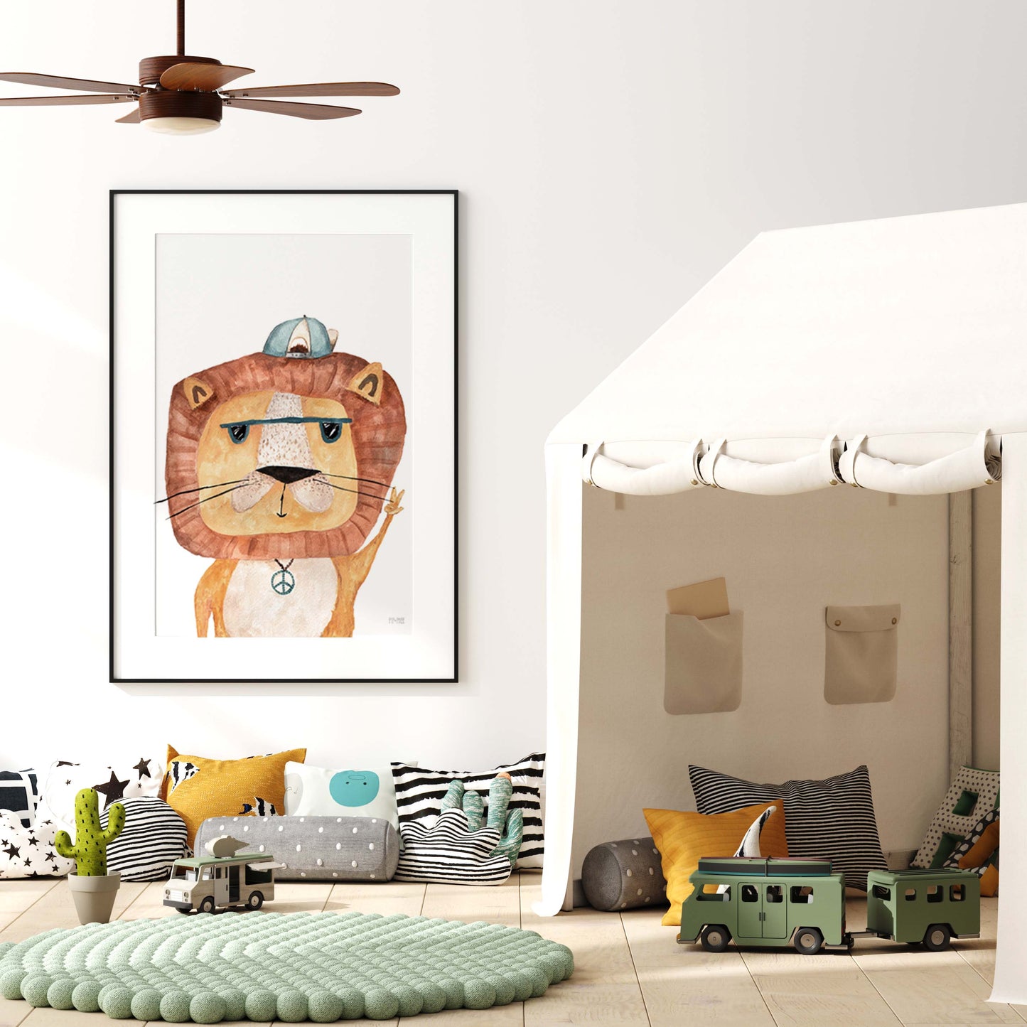 Pip+Phee Safari Bunch - Jungle Lion Art Print