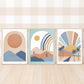 Pip+Phee Cactus Valley Sunny Mountain Art Print - Blue/Rust