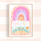 Pip+Phee Coastal Dreamer Personalised Name Art Print - Bright
