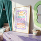 Pip+Phee Coastal Dreamer Positive Affirmation Quote Art Print - Bright