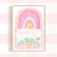 Pip+Phee Coastal Dreamer Personalised Name Art Print - Dusty Pastel