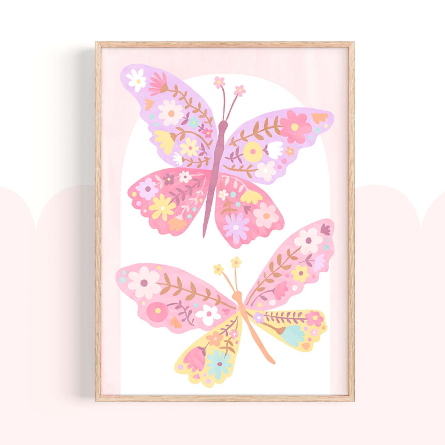 Pip+Phee Daisy Magic Butterflies Art Print - Pastel