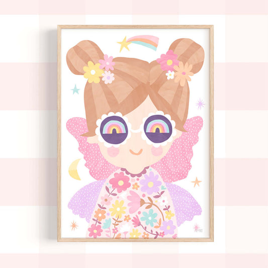 Pip+Phee Daisy Magic Fairy Art Print - Pastel