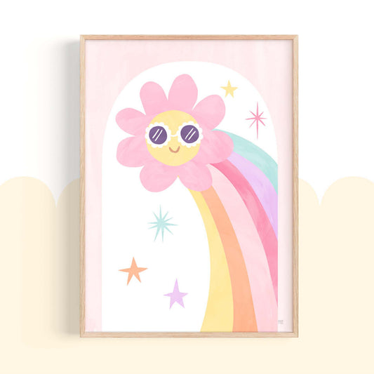 Pip+Phee Daisy Rainbow Magic Art Print - Pastel