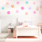 Pip+Phee Daisy Fabric Wall Decals - Large Size - Pink, Peach, Lilac & Aqua Colours