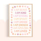 Pip+Phee You Are... Brave, Loved, Positive Affirmation Quote Art Print - Dusty Peach