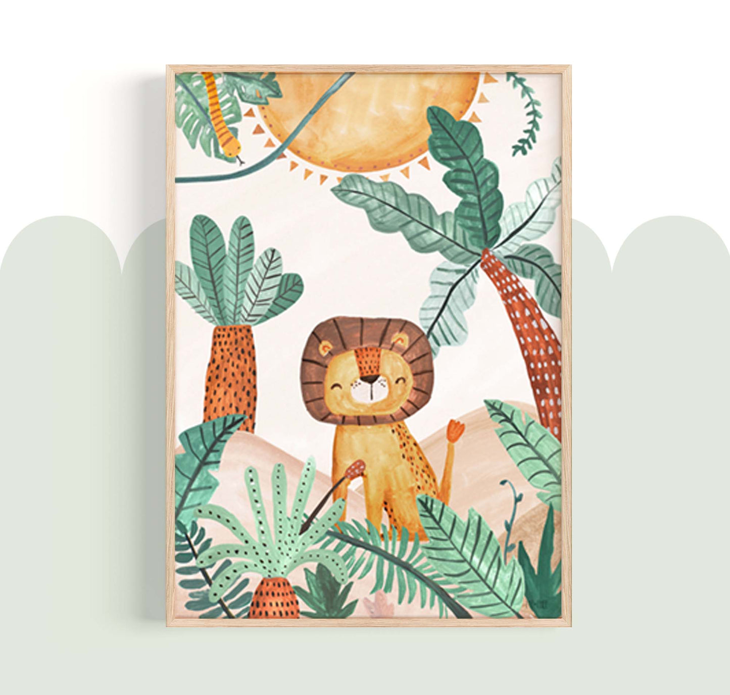 Pip+Phee Jungle Horizon Lion Art Print